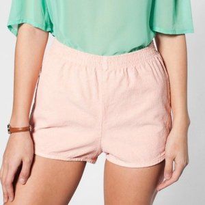 American Apparel Light Pink High Rise Cord Shorts
